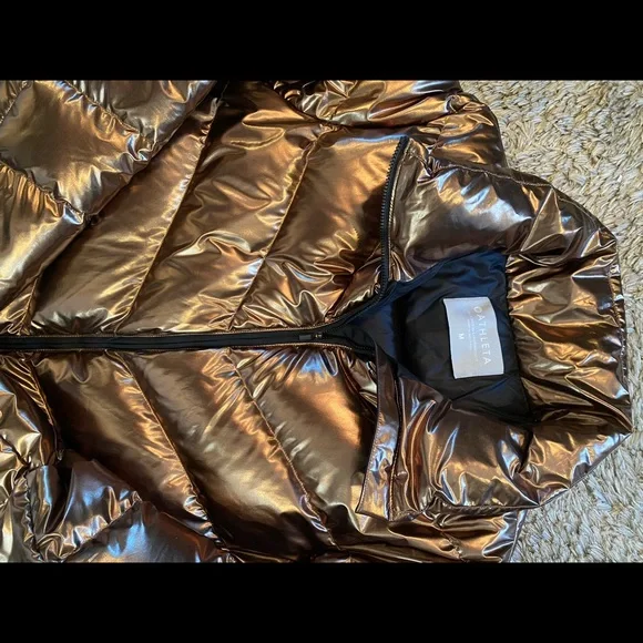 ATHLETA Metallic copper puffer coat - Picture 5 of 7